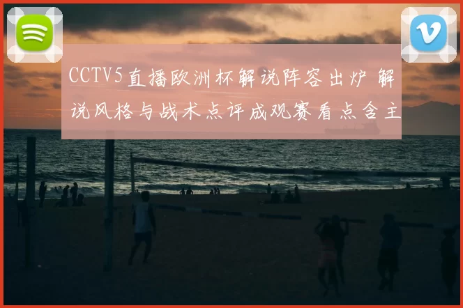 CCTV5直播欧洲杯解说阵容出炉 解说风格与战术点评成观赛看点含主播名单